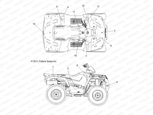 BODY | BODY, DECALS - A13MH76FF (49ATVDECAL12SP800F)