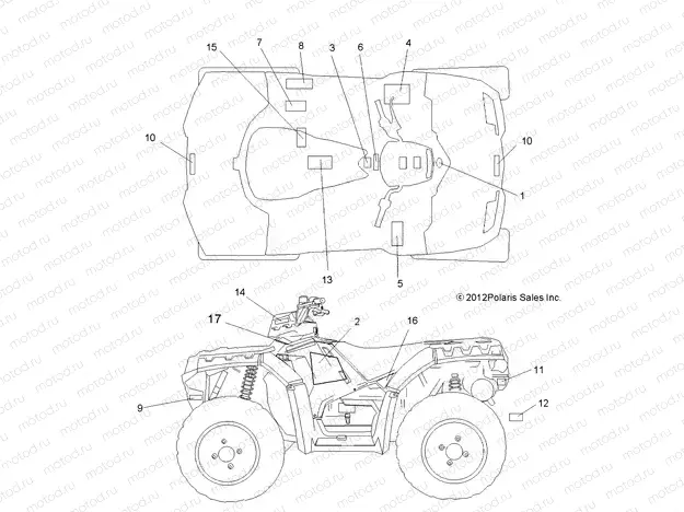 BODY | BODY, DECALS - A13ZN85AA/AQ/AZ (49ATVDECAL13SP850XP)
