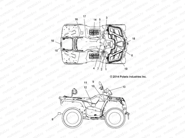 BODY | BODY, DECALS - A15SET57CA/S57CJ/CA (49ATVDECAL15TRCTR)