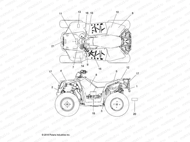BODY | BODY, DECALS - A15SVE95HW (49ATVDECAL15SCRMMD)