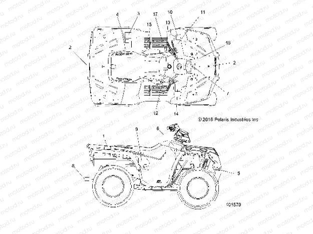 BODY | BODY, DECALS - A19SHD57B9/E57BJ/E57BW (101570)