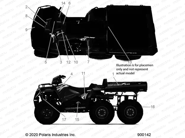 BODY | BODY, DECALS - A20S6E57F1/FL (900142-01)