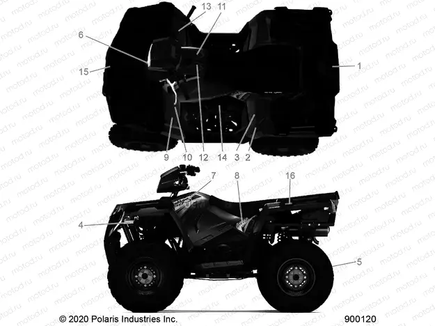 BODY | BODY, DECALS - A20SEA57A1/A4/A7/A9/B1/B4/B7/B9 (900120-01)