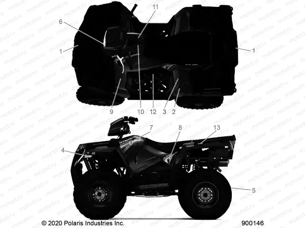 BODY | BODY, DECALS - A20SEA57L6/L7 (900146-01)