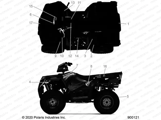 BODY | BODY, DECALS - A20SEE50A1/A5/CA1/CA5 (900121-01)