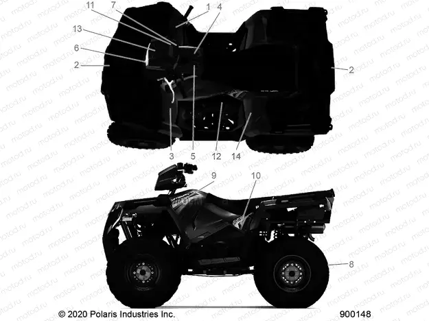 BODY | BODY, DECALS - A20SEF57C1/S57C1/C2/C5/C9/CK/CY/F1/F2 (900148-01)