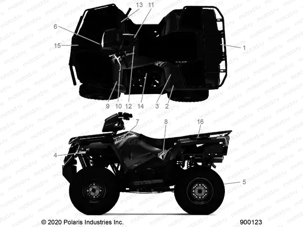 BODY | BODY, DECALS - A20SEG50A1/A5/CA1/CA5 (900123-01)