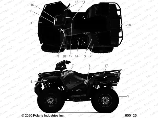 BODY | BODY, DECALS - A20SEJ57A1/A4/A7/A9/B1/B4/B7/B9 (900125-01)