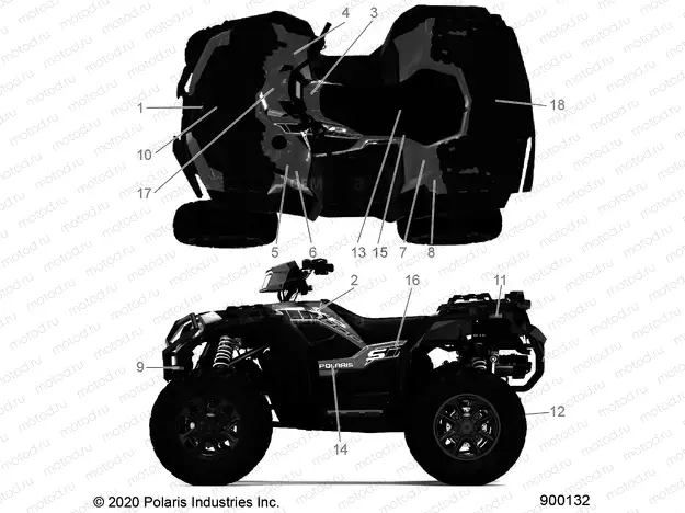 BODY | BODY, DECALS - A20SLZ95AE (900132-01)