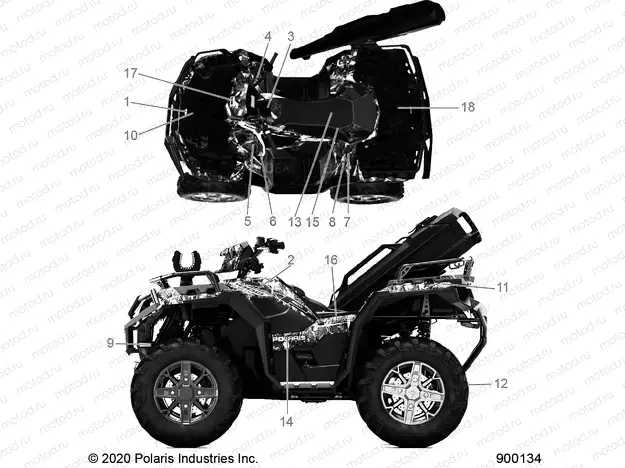 BODY | BODY, DECALS - A20SXD95A9/E95AG/CAG (900134-01)