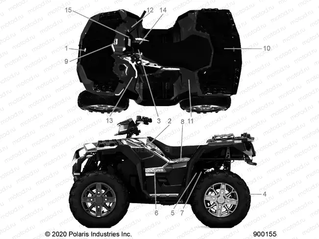 BODY | BODY, DECALS - A20SXE95KL/KR (900155-01)