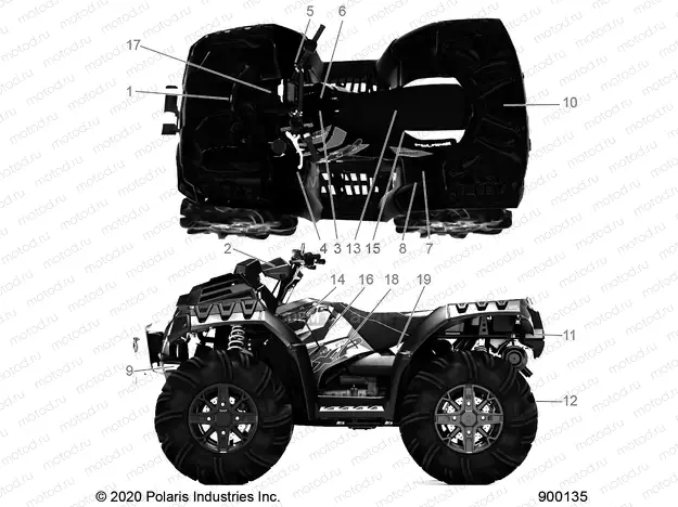 BODY | BODY, DECALS - A20SXM95AL/CAL (900135-01)