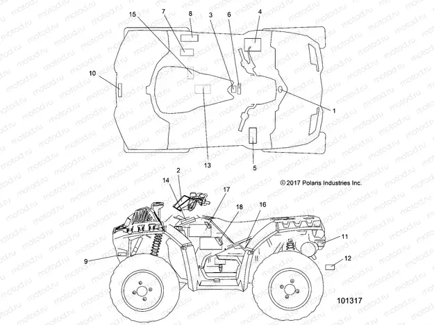BODY | BODY, DECALS - A20SXN85A8 (101317)