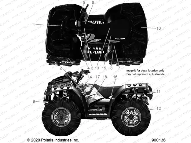 BODY | BODY, DECALS - A20SXN85A8/CA8 (900136-01)