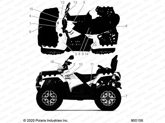 BODY | BODY, DECALS - A20SYE95KH (900156-01)