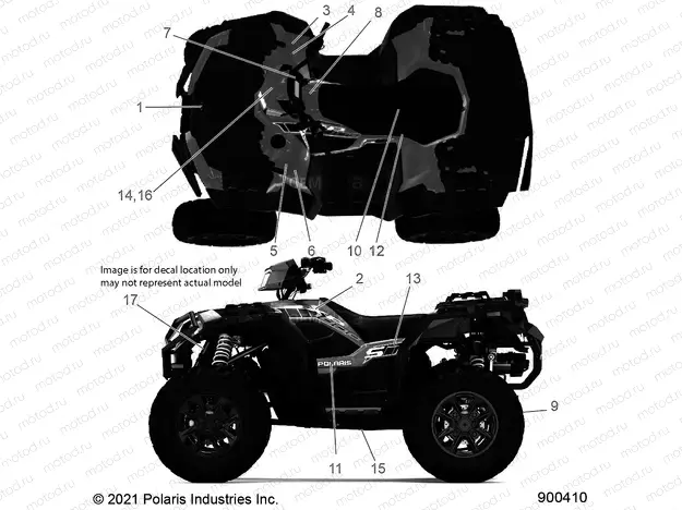 BODY | BODY, DECALS - A22SLE95FJ/S95CJ/S95FJ (900410)