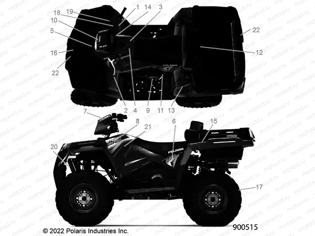 BODY | BODY, DECALS - A22SWE57F1/S57C1/C2/C5 (900515)