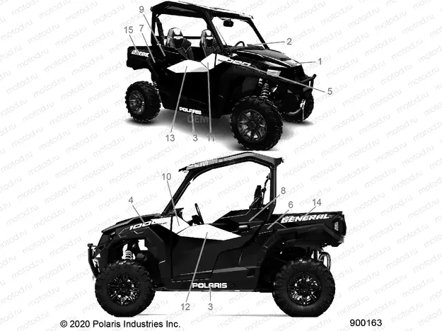 BODY | BODY, DECALS - G20GAD99AK/BK (900163-01)