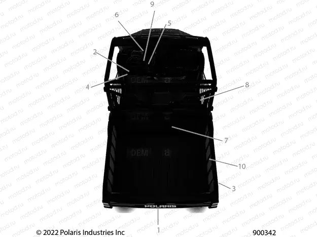 BODY | BODY, DECALS GENERAL - R23RRED4FA/DA/SD4CA/CK (900342)