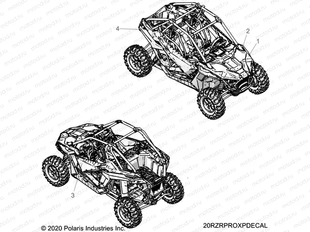 BODY | BODY, DECALS, GRAPHICS - Z20RAC92BE/AE (20RZRPROXPDECAL)