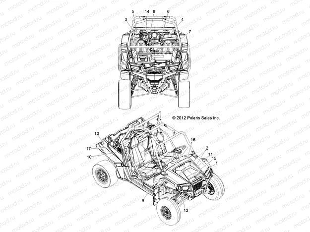 BODY | BODY, DECALS - R13JT87AD/AL/9EAK/EAL/EAO/EAT/EAW/EAP (49RGRDECAL13RZRXP900)