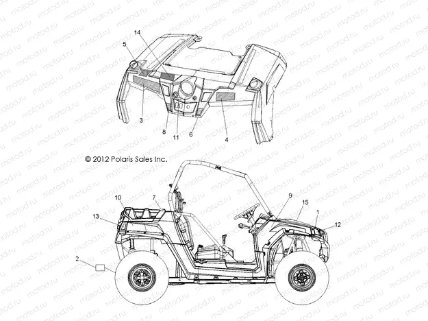 BODY | BODY, DECALS - R13VH57AD/6EAK (49RGRDECAL13RZR600)
