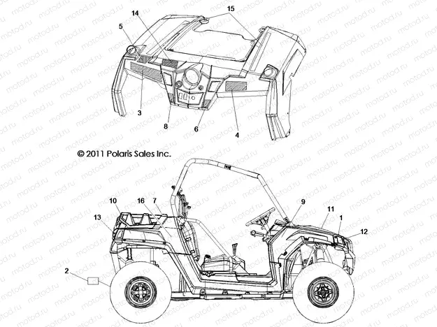 BODY | BODY, DECALS - R13VH76AC/AD/AN/AS/EAI (49RGRDECAL12RZR)