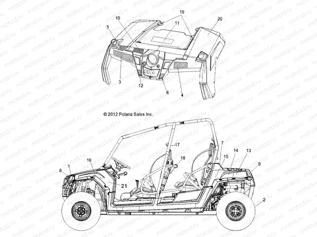 BODY | BODY, DECALS - R13XE76AD/EAI (49RGRDECAL13RZR4)