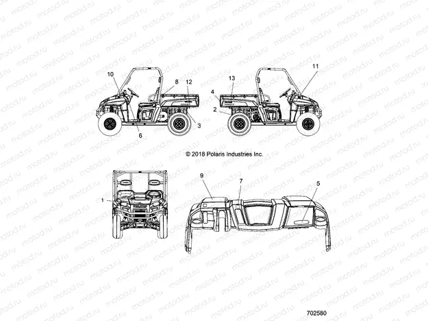 BODY | BODY, DECALS - R20MAE57D7 (702580)
