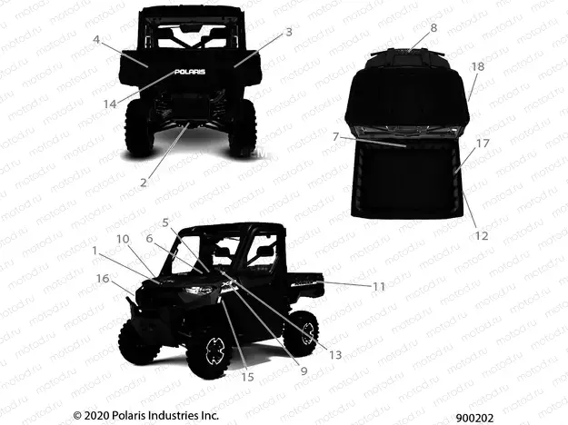 BODY | BODY, DECALS - R21RRU99A9/AC/AP/AW/B9/BC/BP/BW (900202)