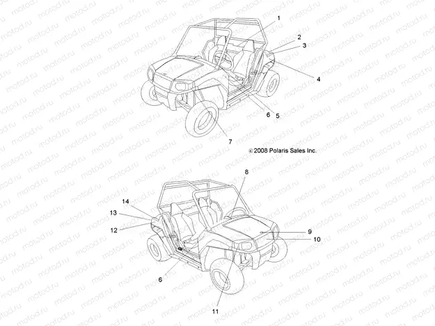 BODY | BODY, DECALS (Red) - A09VA17AA (49RGRDECAL09RZR170)