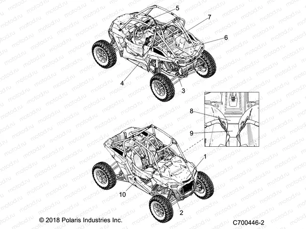 BODY | BODY, DECALS, STANDARD -  Z19VEE92AM/BM (C700446-2)