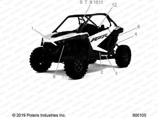 BODY | BODY, DECALS, STANDARD - Z20RAB92LR/D92LC/E92LT (900105)