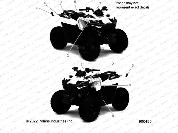BODY | BODY, DECALS, WARNING and REFLECTORS - A23HBE07N2 (900485)