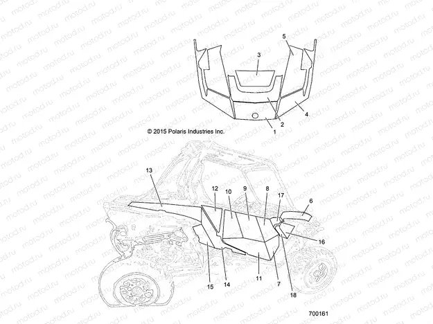 BODY | BODY, DECALS - Z15VDE99EW (700161)