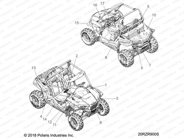 BODY | BODY, DECALS - Z20ASE99AH/LH/BH (20RZR900S)