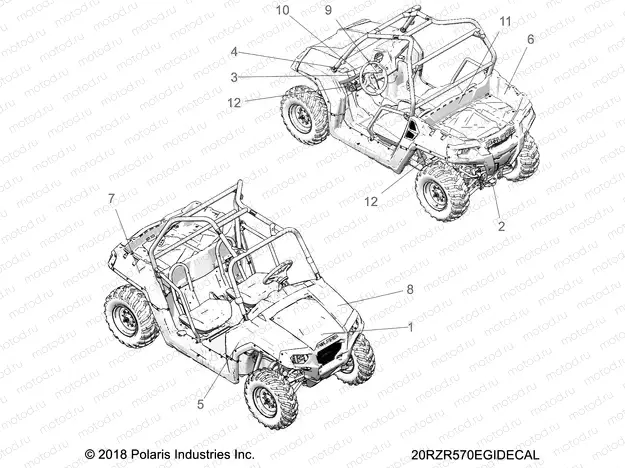 BODY | BODY, DECALS - Z20CHA57K2 (20RZR570EGIDECAL)