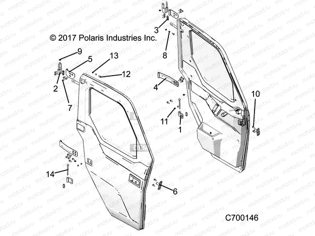 BODY | BODY, DOOR, FRONT, FULL, MOUNTING - R19RSU99A9/AD/B9/BD (C700146)