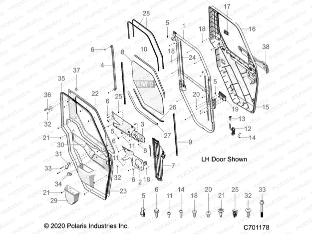 BODY | BODY, DOOR, FULL - R22RRY99A9/AC/AM/AS/B9/BC/BM/BS/1A9/AC/AM/AS/B9/BC/BM/BS (C701178)