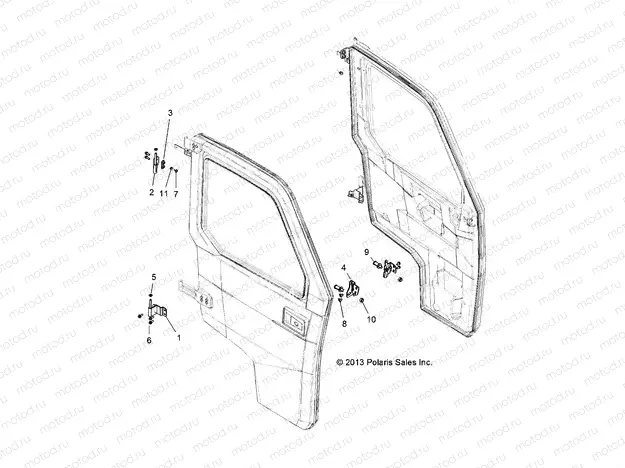 BODY | BODY, DOOR MOUNTING - D132M9JDJ (49BRUTUSDOORMTG13M)
