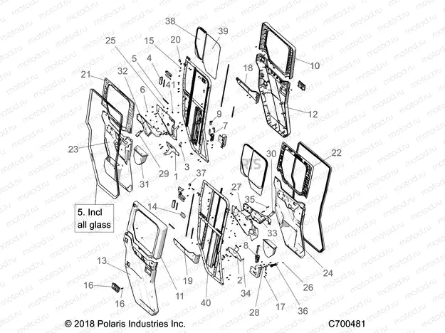 BODY | BODY, DOOR, REAR, FULL CRANK - R20RSU99A/B (C700481)