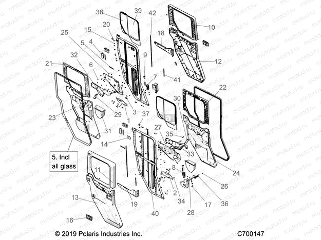 BODY | BODY, DOOR, REAR, FULL - R19RSU99A9/AD/B9/BD (C700147)
