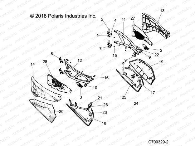 BODY | BODY, DOORS, FRONT - Z20P4L92AG/AP/BG/BP/LG (C700329-2)