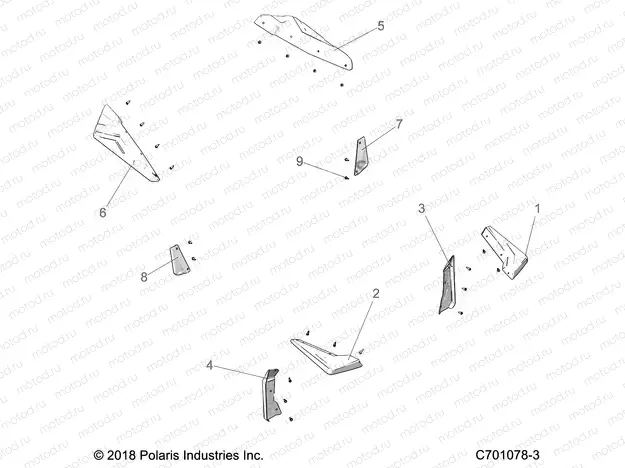 BODY | BODY, FENDER  FLAIRS - Z20ASS99C2/CH (C701078-3)