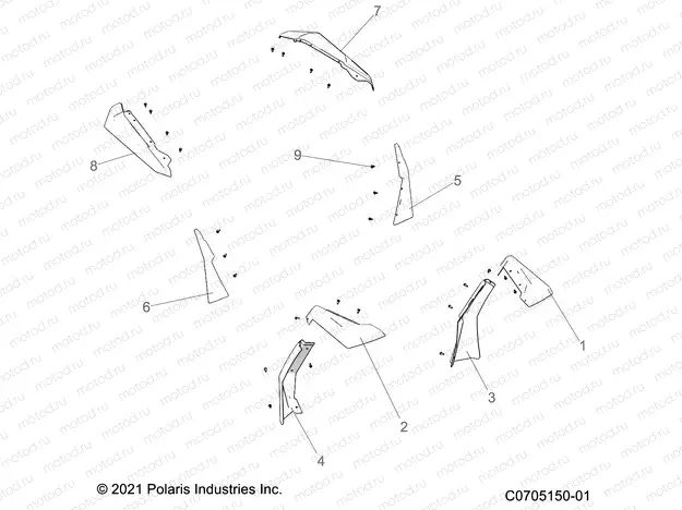 BODY | BODY, FENDER FLAIRS - Z22NAS99CZ (C0705150-01)