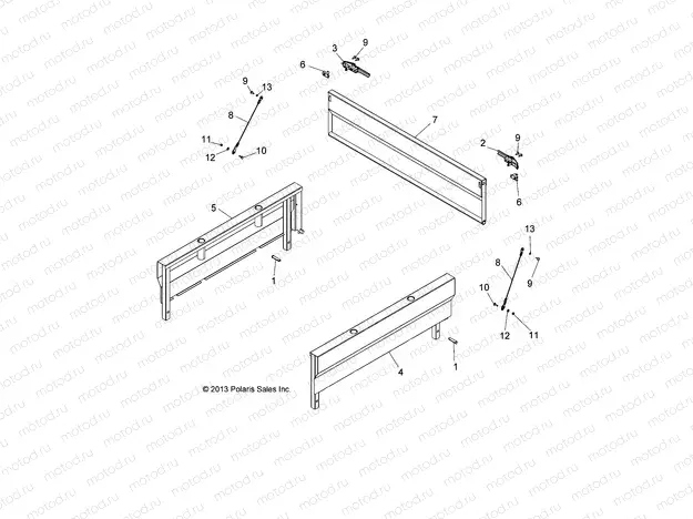 BODY | BODY, FLATBED W/SIDE - L14U2APEFA (49LEVSIDES14EM)