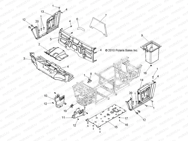 BODY | BODY, FLOOR and FENDERS - R11TH76/TY76 ALL OPTIONS (49RGRMOLDINGS118004X4)