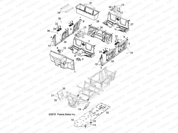 BODY | BODY, FLOOR and FENDERS - R13WH50AG/AH/AR/AX (49RGRMOLDINGS11500CREW)