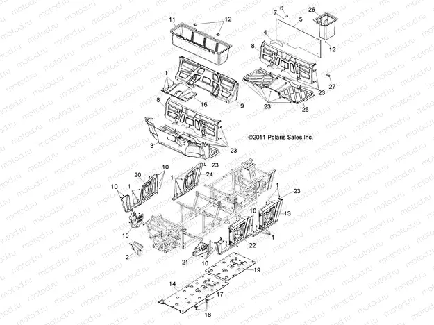 BODY | BODY, FLOOR and FENDERS - R13WH76AG/AR/EAH/EAI (49RGRMOLDINGS12CREW)