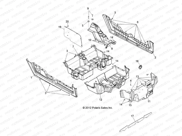 BODY | BODY, FLOOR and ROCKER PANELS - R13XE76AD/EAI (49RGRFLOOR13RZR4)
